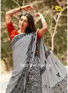 Grey Colour RajYog Mul Mul Sartin Exclusive Attractive Designer Sartin Silk Printed Casual Wear Saree 17 